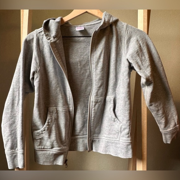 Kid’s Hanna Andersson Heather Gray Cotton Bright Basics Survivor Zip-Up Hoodie - Picture 7 of 14